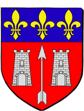 Blason-Blason LA FLECHE 72 Départements - Villes France Drapeaux 