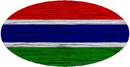 Oval 01 Gambia Africa Flags 