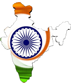 Mapa India Asia Banderas 