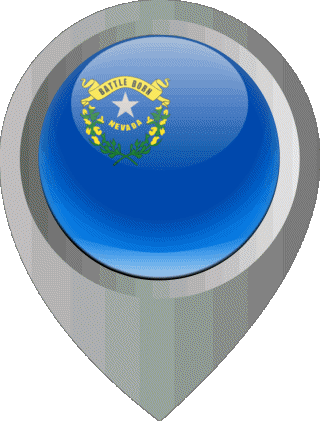 Location Pin Nevada U.S.A - States America Flags 