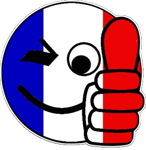Smiley - OK National Frankreich Fahnen 