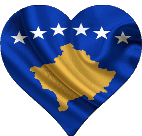 Corazón Kosovo Europa Banderas 