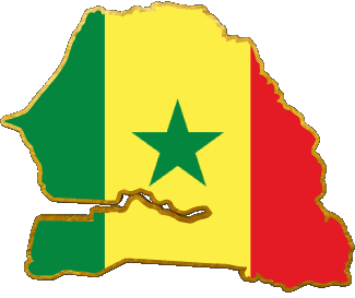 Map Senegal Africa Flags 