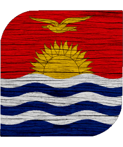 Quadrato Kiribati Oceania Bandiere 