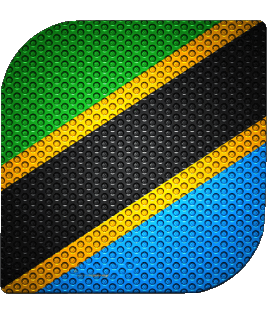 Carré Tanzanie Afrique Drapeaux 