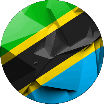 Rond Tansania Afrika Fahnen 