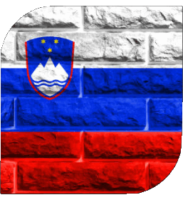 Carré Slovénie Europe Drapeaux 