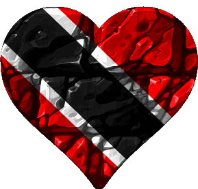 Cuore Trinité et Tobago America Bandiere 