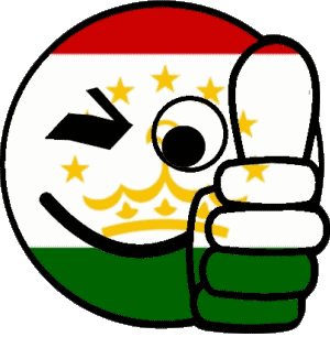 Smiley - OK Tadschikistan Asien Fahnen 