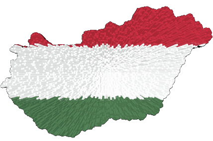 Map Hungary Europe Flags 