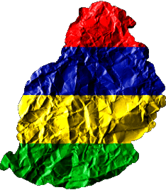 Mapa Isla mauricio África Banderas 