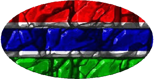 Oval 01 Gambia África Banderas 