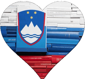 Corazón Eslovenia Europa Banderas 