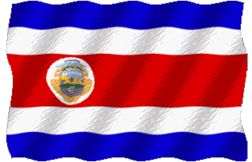 Ondulation Costa Rica Amériques Drapeaux 