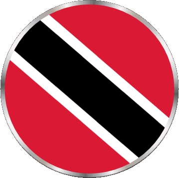 Rond Trinité et Tobago Amériques Drapeaux 