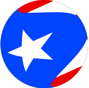 Kugel - Würfel Puerto Rico Amerika Fahnen 