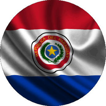 Runde Paraguay Amerika Fahnen 