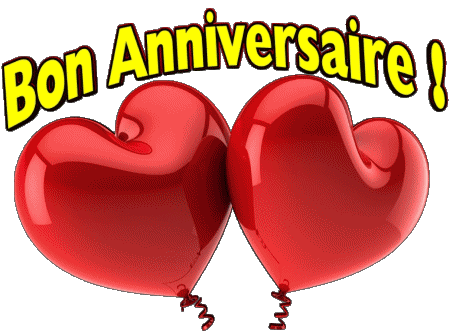 005 Ballons - Confetis Bon Anniversaire Francés Mensajes 