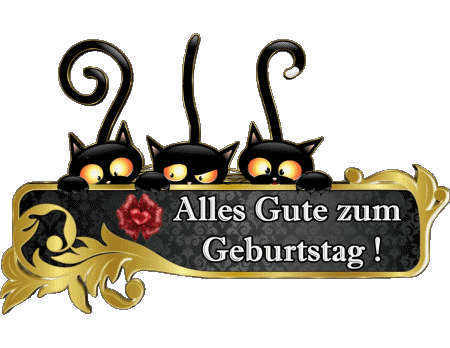 008 Tiere Alles Gute zum Geburtstag Allemand Messages 