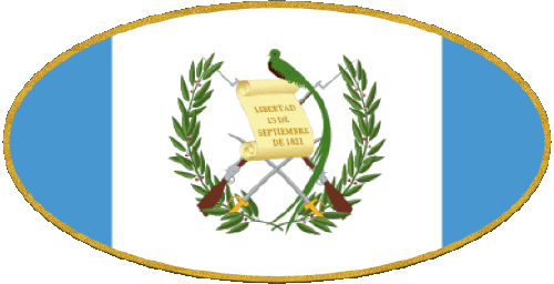 Ovale Guatemala Amériques Drapeaux 