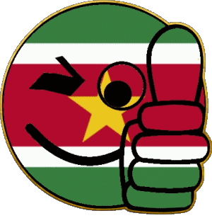 Smiley - OK Suriname Amériques Drapeaux 