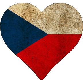 Corazón República Checa Europa Banderas 