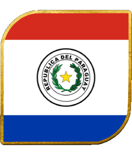 Quadrato Paraguay America Bandiere 