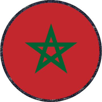 Rond Maroc Afrique Drapeaux 