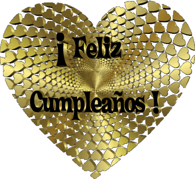 010 Corazón Feliz Cumpleaños Spagnolo Messagi 