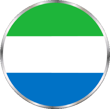 Rond Sierra Léone Afrique Drapeaux 