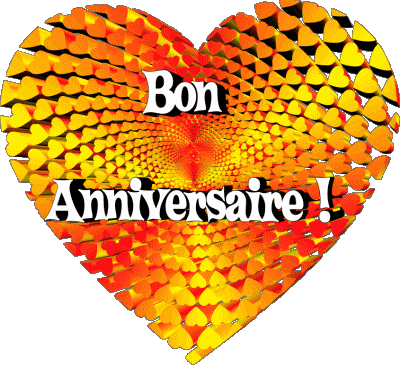 008 Coeur Bon Anniversaire Francese Messagi 