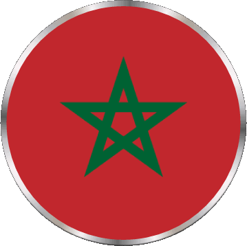 Tondo Marocco Africa Bandiere 