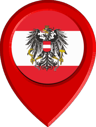 Epingle de Localisation Autriche Europe Drapeaux 