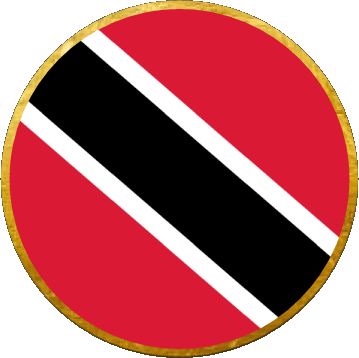 Rond Trinité et Tobago Amériques Drapeaux 