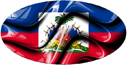 Ovale Haiti America Bandiere 