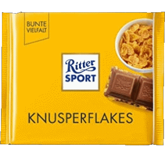 Knusperflakes-Knusperflakes Ritter Sport Chocolates Comida 