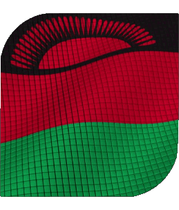 Square Malawi Africa Flags 