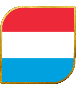 Square Luxembourg Europe Flags 