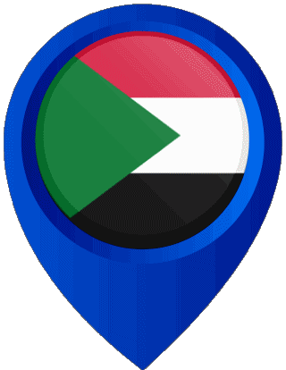 Location Pin Sudan Africa Flags 