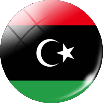Round Libya Africa Flags 