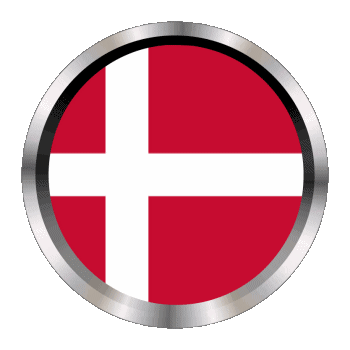 Rund - Ringe Dänemark Europa Fahnen 