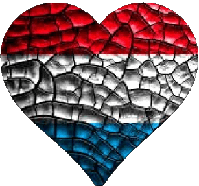 Coeur Luxembourg Europe Drapeaux 