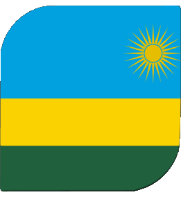 Carré Rwanda Afrique Drapeaux 