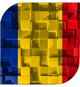 Square Romania Europe Flags 