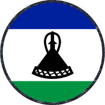 Rond Lesotho Afrique Drapeaux 