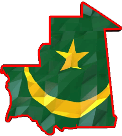 Carte Mauritanie Afrique Drapeaux 