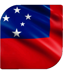 Carré Samoa Océanie Drapeaux 