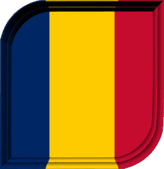 Carré Tchad Afrique Drapeaux 