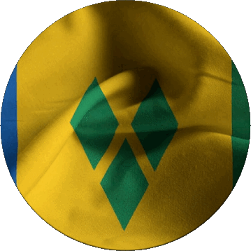 Runde St. Vincent und die Grenadinen Amerika Fahnen 