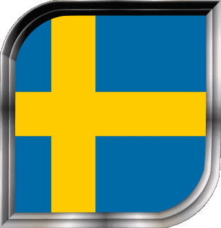 Square Sweden Europe Flags 